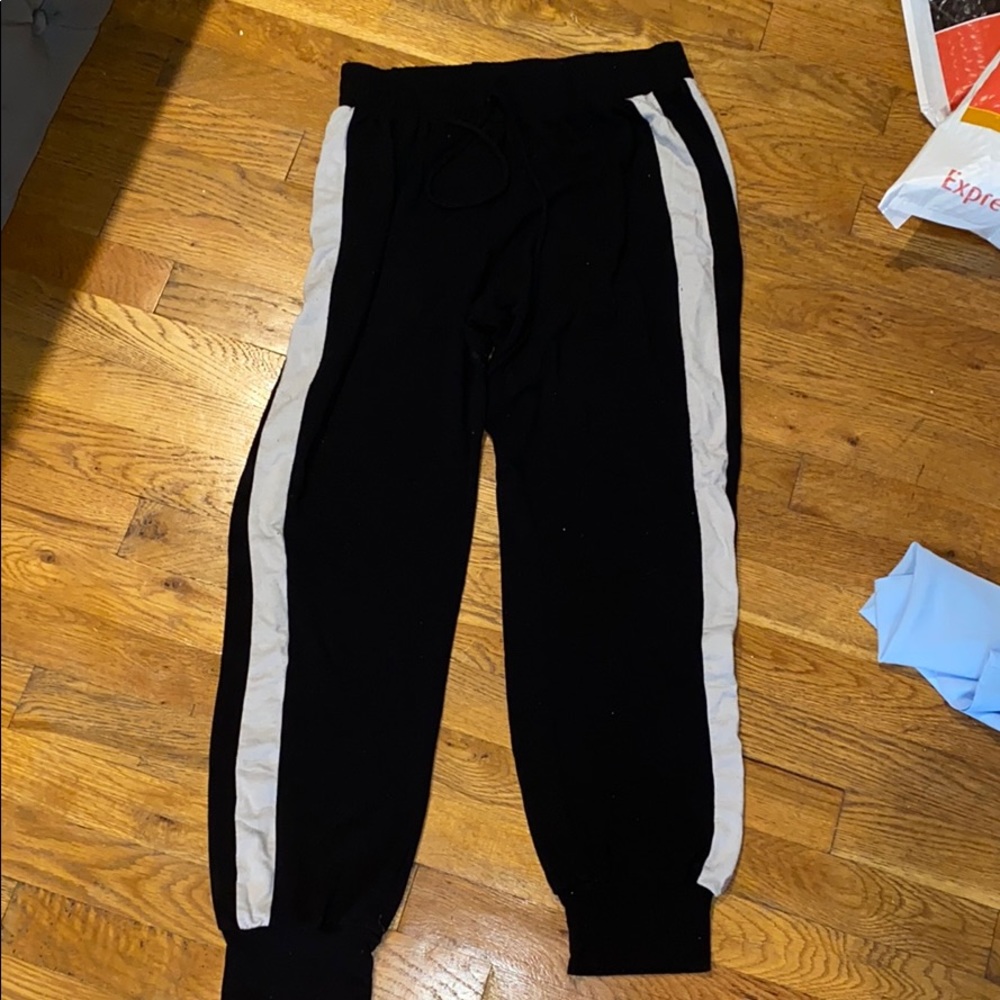 Black and White sweatpants joggers